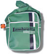 View Item Lambretta Mod Twin Stripe Flight Shoulder Bag Green White Black